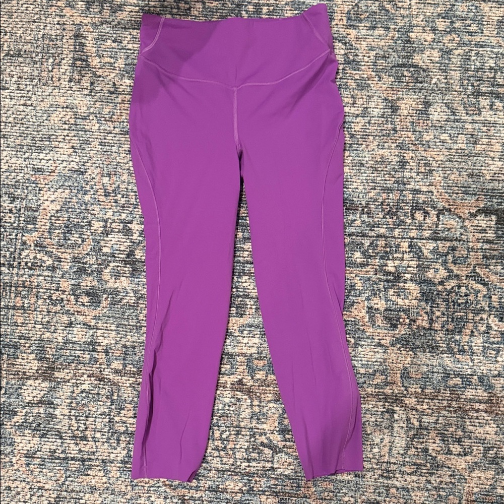 Lululemon Purple High-Waisted Cropped Leggings 8